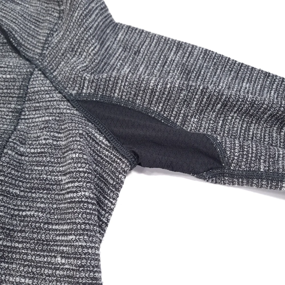 Lululemon Think Fast Women’s Pullover Heathered Black White Coco Pique - Size 10 - Picture 11 of 16
